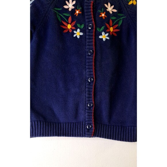 HANNAH ANDERSON Knit Floral Print Button Up Cardigan Girls Sz 6/7 Cottage Core - Picture 5 of 8